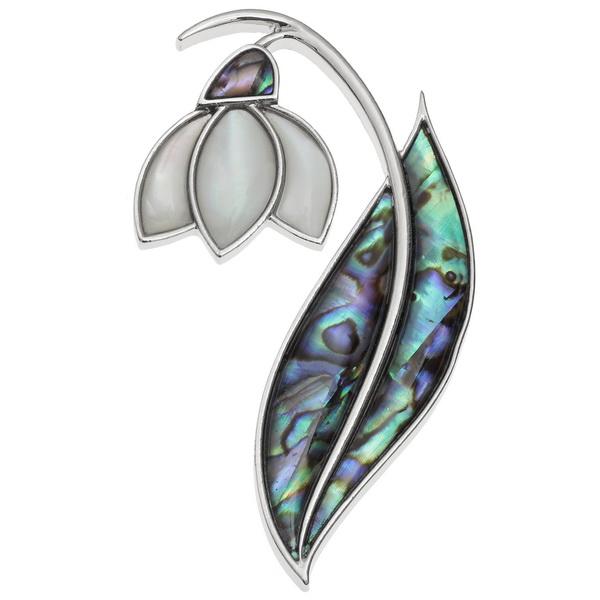 Snowdrop Paua Shell Brooch - Tide Jewellery from thetraditionalgiftshop.com