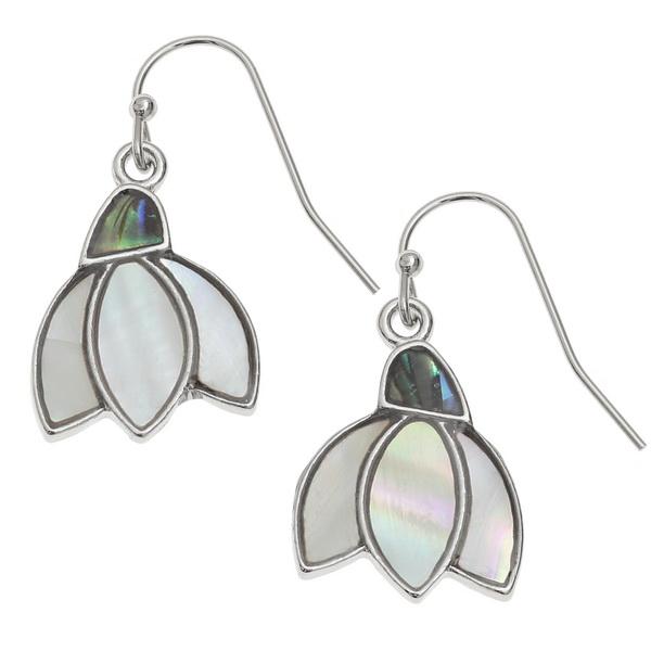 Snowdrop Paua Shell Earrings - Tide Jewellery from thetraditionalgiftshop.com