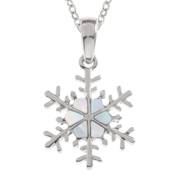 Snowflake Mother of Pearl Necklace - Tide Jewellery from thetraditionalgiftshop.com