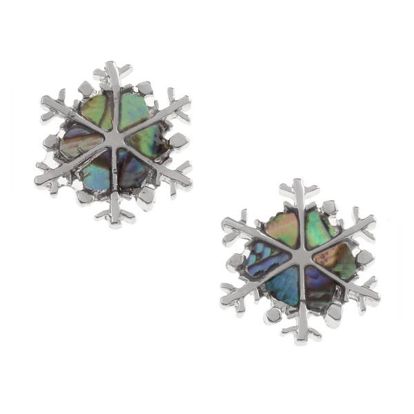 Snowflake Paua Shell Earrings - Tide Jewellery from thetraditionalgiftshop.com