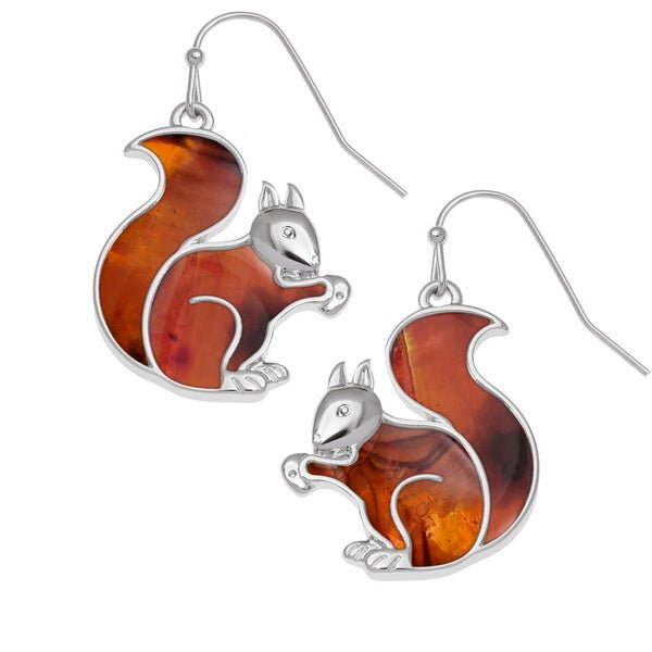 Squirrel Paua Shell Earrings - Tide Jewellery from thetraditionalgiftshop.com