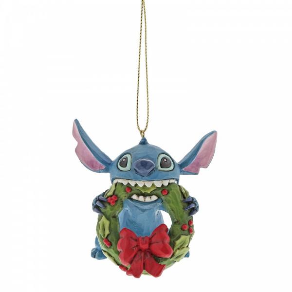 Stitch with Wreath (Hanging Ornament)
