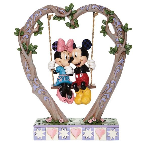 Sweethearts in Swing (Mickey & Minnie Mouse on Garden Swing) - Disney Traditions from thetraditionalgiftshop.com