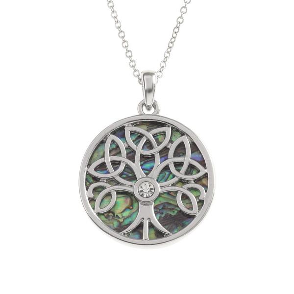Tree of Life with Crystal Paua Shell Necklace - Tide Jewellery from thetraditionalgiftshop.com