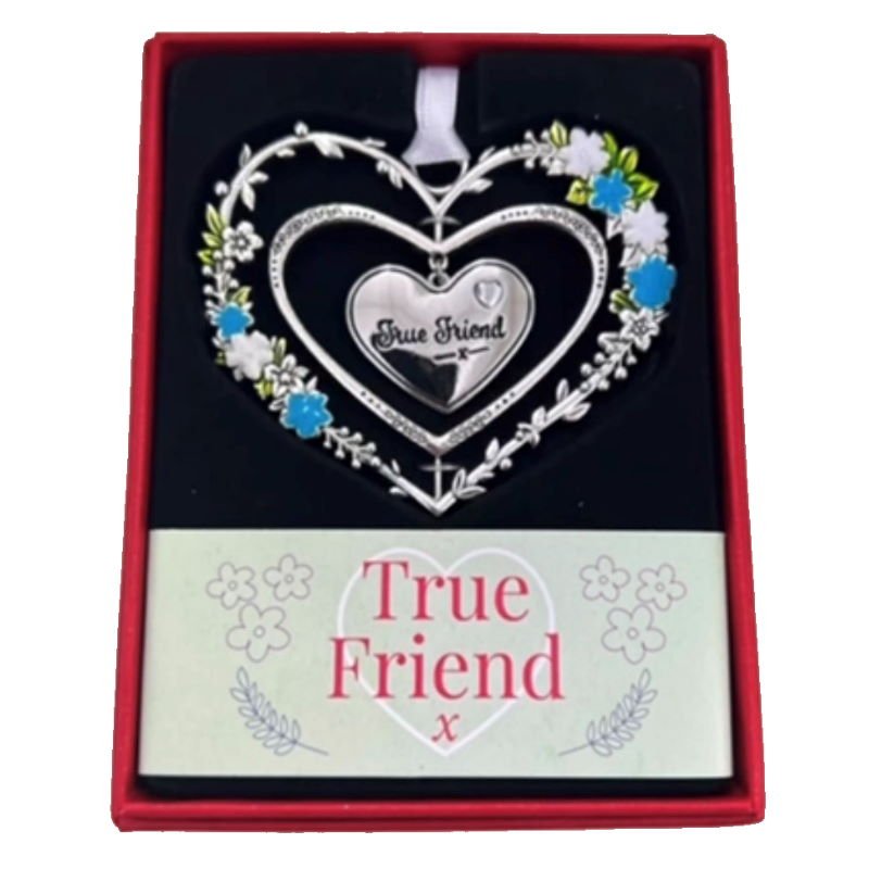True Friend Gemstone Heart Hanging Decoration - Gemstone Hearts from thetraditionalgiftshop.com