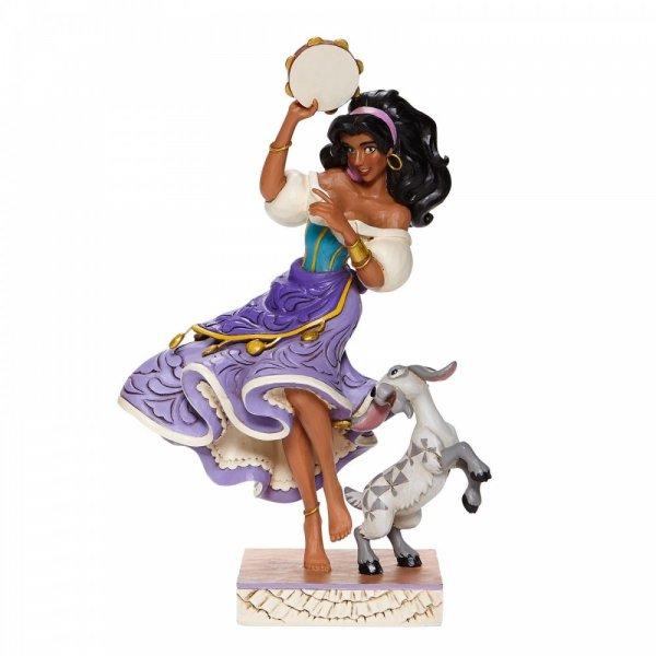 Twirling Tambourine Player (Esmeralda and Djali) - Disney Traditions from thetraditionalgiftshop.com