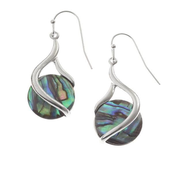 Twist Paua Shell Hook Earrings - Tide Jewellery from thetraditionalgiftshop.com