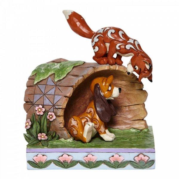 Unlikely Friends (Fox and Hound on Log) - Disney Traditions from thetraditionalgiftshop.com