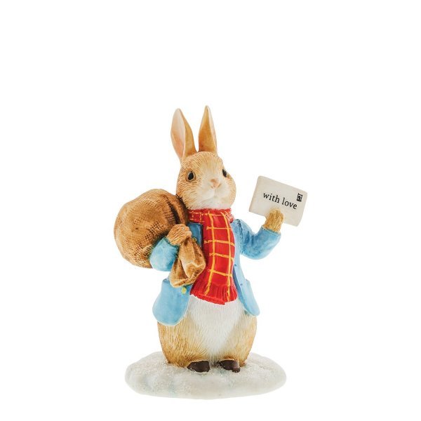 With Love From Peter Rabbit (Christmas Post Figure) - Beatrix Potter from thetraditionalgiftshop.com