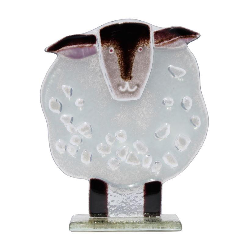 Woolly the Sheep Fused Glass Ornament - D&J Glassware Fused Glass from thetraditionalgiftshop.com